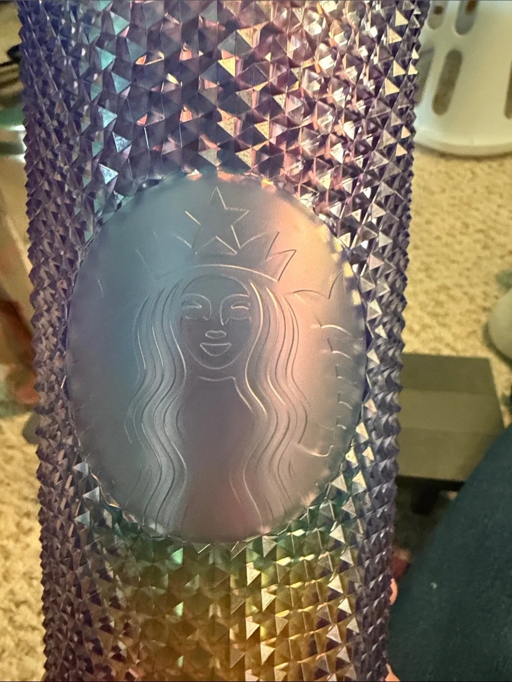 Starbucks Sofie Birkin 24oz  Studded Iridescent Rainbow Tumber